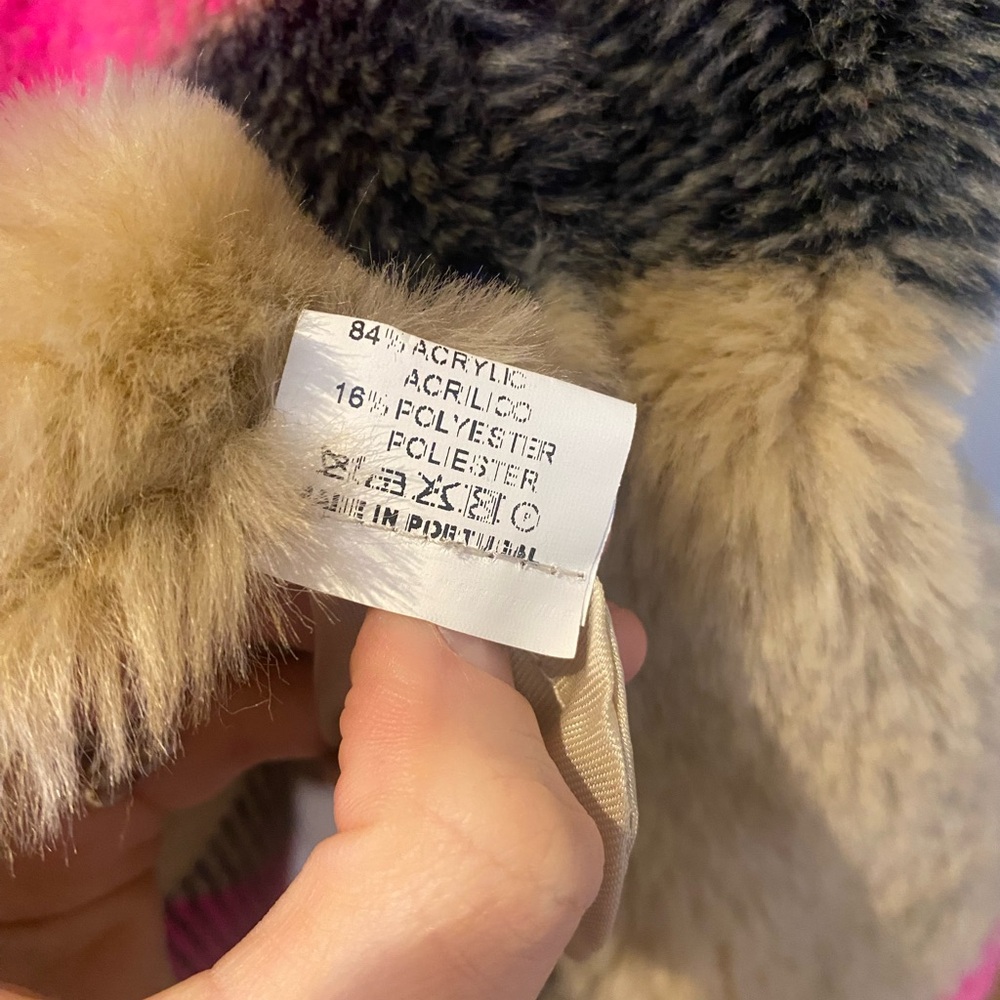 Anthropologie Vilagallo Plaid with hot pink statement teddy jacket - Picture 6 of 8